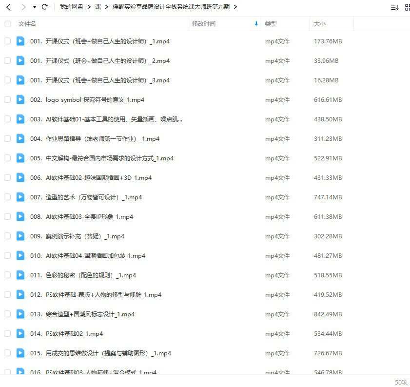 摇醒实验室2023品牌设计全栈系统课大师班第9期