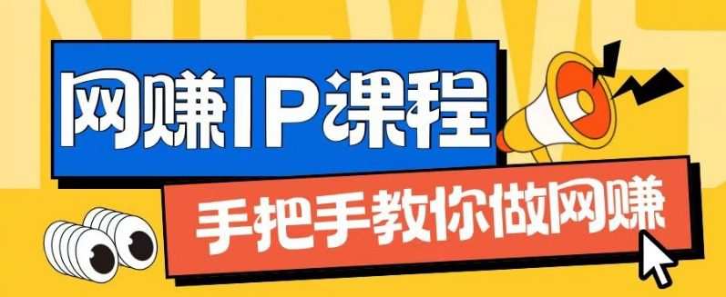 ip合伙人打造1.0，从0到1教你做网创，实现月入过万