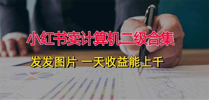 小红书卖计算机二级合集，发发图片 一天收益能上千