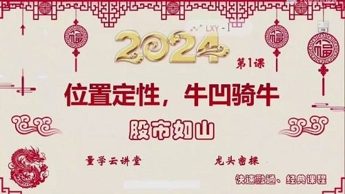 量学云讲堂 龙头密探-仲展 2024年第55期视频课程+盘后 共3…