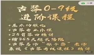 古琴0-9级线上进阶视频课程