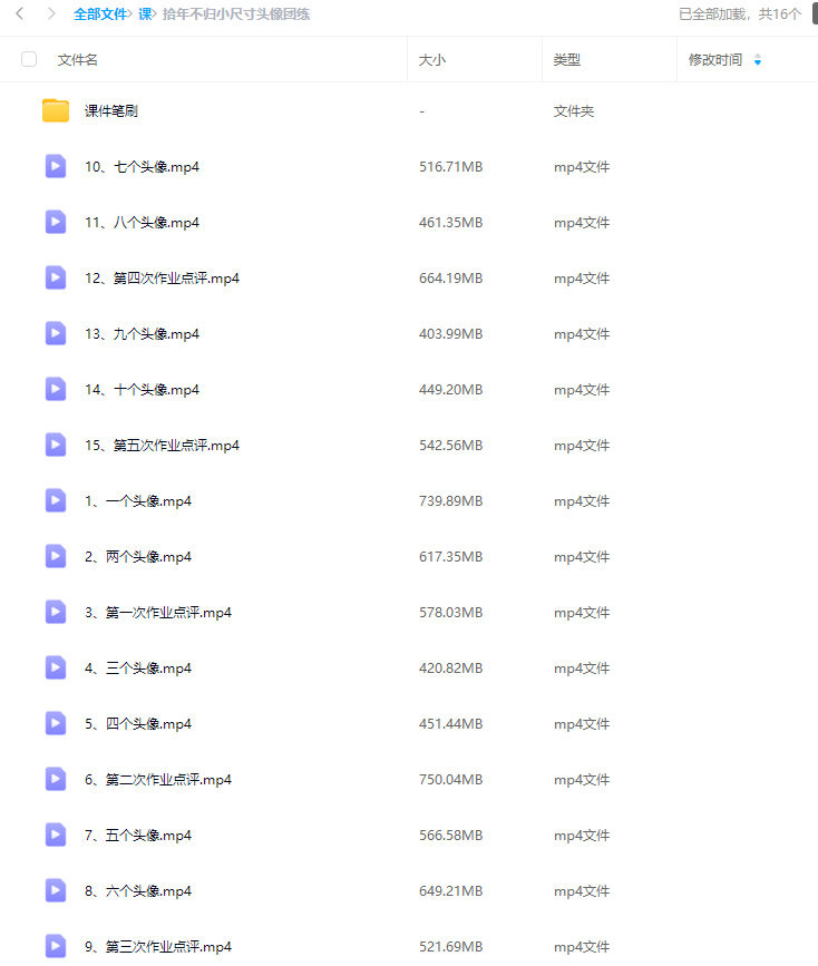 拾年不归小尺寸头像团练2024【画质高清有笔刷和课件】