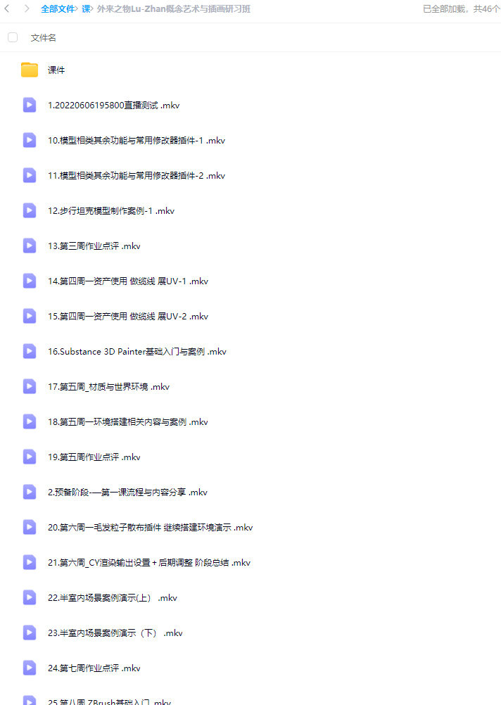 外来之物Lu-Zhan概念艺术与插画研习班2022【画质高清有部分素材】