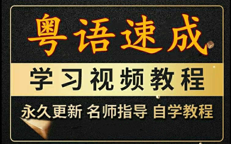 粤语视频教程教学课程广东话学习教程零基础速成入门到精通