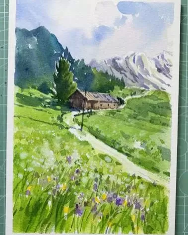 戈雅30老师水彩风景五合一基础+入门+进阶+创作+写生【画质不错有课件】