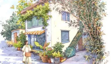 欧阳贝钢笔淡彩街屋场景班2024【画质高清有素材】