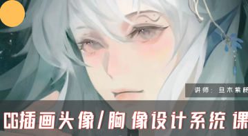旦木紫杨CG插画头像胸像设计系统课第1期2024年【画质不错只有视频】