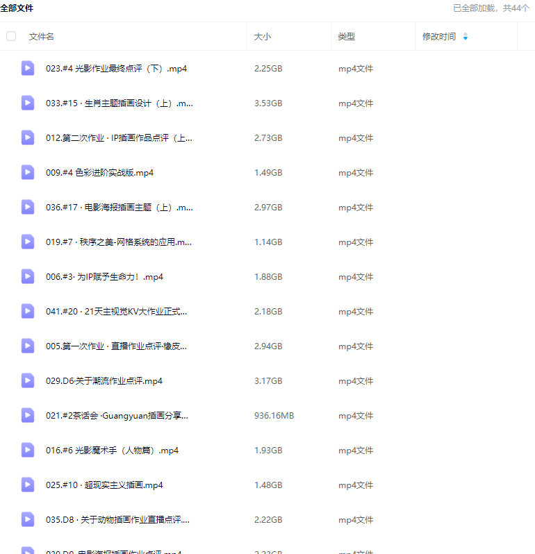 Blue Class暑班色彩商业插画全能班2023【画质一般只有视频】