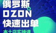 俄罗斯OZON本土店实操课，​OZON本土店运营选品变现