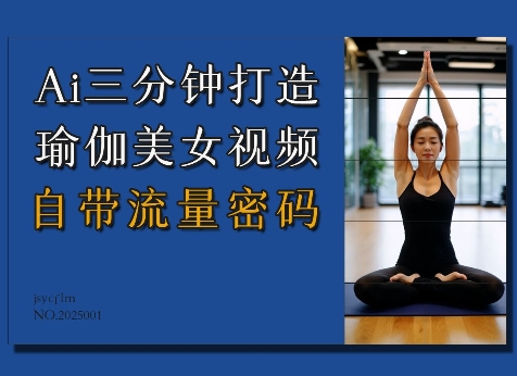 Ai3分钟打造瑜伽美女视频,自带流量密码