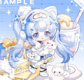 莫那米果夹子Q版人物甜品装饰团练2024【画质高清有笔刷课件】