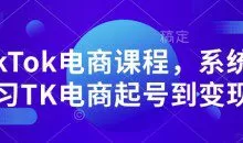 TikTok电商课程，​系统学习TK电商起号到变现