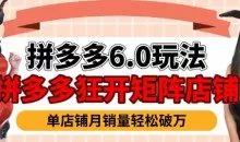 拼多多虚拟商品暴利6.0玩法，轻松实现月入过W