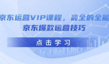 京东运营VIP课程，最全的全能京东爆款运营技巧