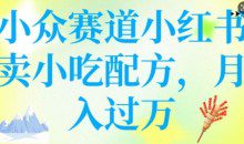 小众赛道小红书卖小吃配方，操作简单，月入过W