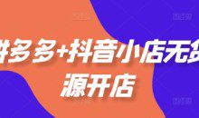 老陶电商拼多多+抖音小店无货源开店，包括：选品、运营、基础、付费推广、爆款案例等(更新25年2月)
