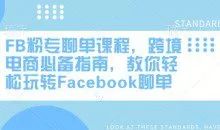FB粉专聊单课程，跨境电商必备指南，教你轻松玩转Facebook聊单