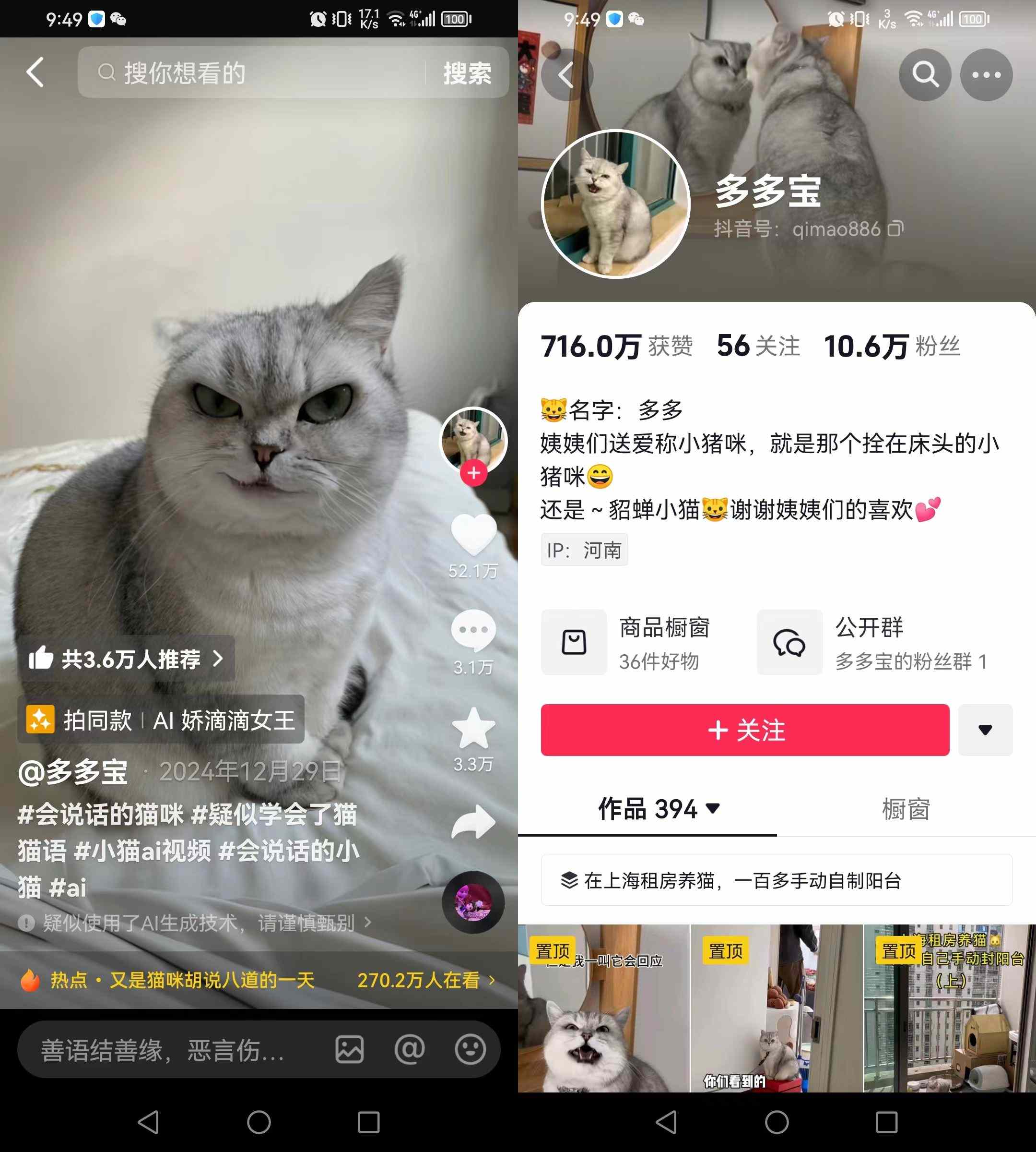 AI技术让动物“开口说话”全程手机操作涨粉10W+，小白轻松上手
