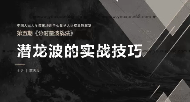 量学大讲堂量势教室苏天发《分时量波战法》