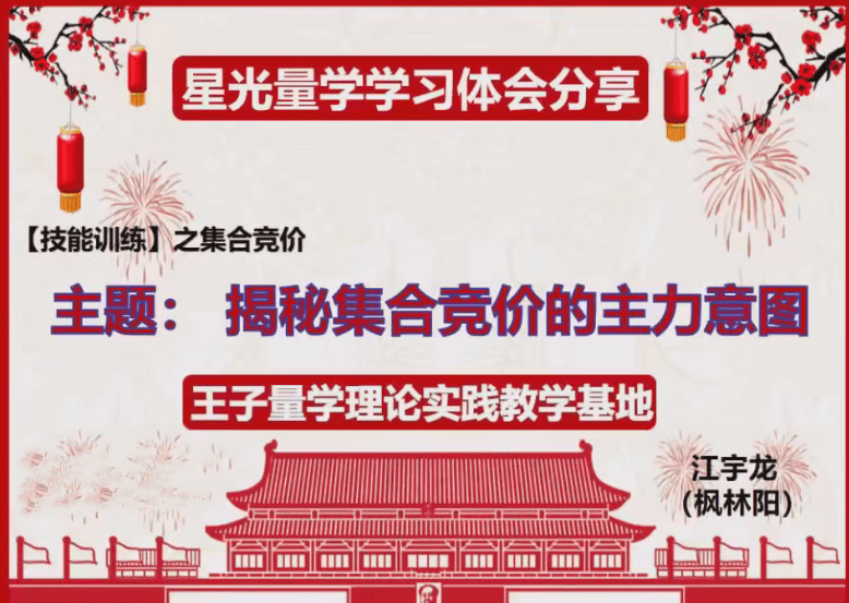 量学云讲堂王岩江宇龙2025年第55期视频 主课正课系统课+收评