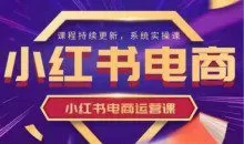 阿静小红书电商课程,小红书电商运营实操课，新手从0~1落地实操