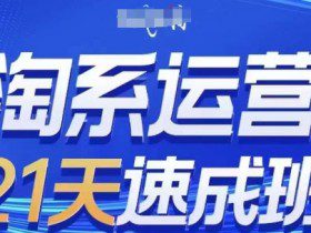 淘系运营21天速成班(更新25年3月)，0基础轻松搞定淘系运营，不做假把式