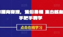 AI播商变现，通俗易懂 直击核心 手把手教学