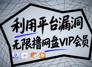 利用平台漏洞,无限撸网盘VIP会员,【漏洞原理+操作演示】
