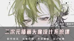 枸杞叶二次元插画头像设计系统课2024【画质高清只有视频】