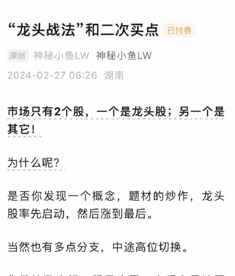 神秘小鱼LW《龙头战法和二次买点》1文档