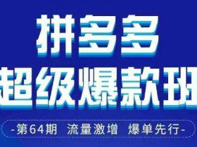 拼多多超级爆款班64期线下课资料3月28-29号pdf和思维导图