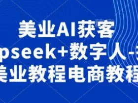 美业AI获客Deepseek+数字人-抖音美业教程电商教程