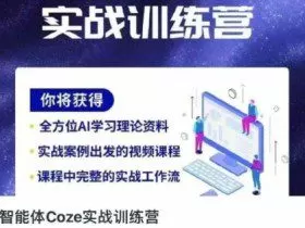 智能体Coze实战训练营，掌握新时代效率工具，让你人生即刻开挂