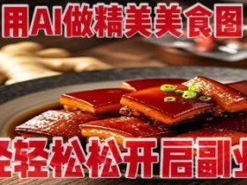 用AI做精美美食图，无需专业设备拍摄，轻轻松松开启副业