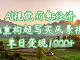 AI视觉疗愈经济：用ai重构超写实风景视频，单日变现多张
