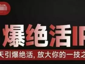 引爆绝活IP训练营，14天引爆绝活，放大你的一技之长