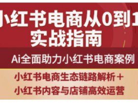 2025小红书电商全链路运营，Ai全面助力小红书电商案例