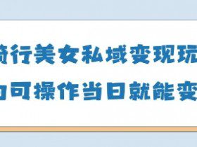 AI骑行美女私域变现玩法小白可操作当日变现5张