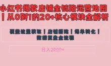 小红书店铺精细化运营让爆款笔记自己涨粉的底层逻辑​，日入1k