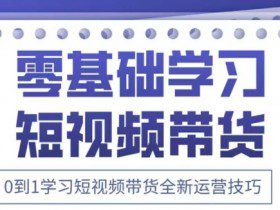 抖音全新短视频带货运营技巧，2025年新课，0到1学习短视频带货全新运营技巧