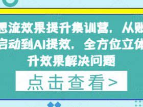 信息流效果提升集训营，从账号冷启动到AI提效，全方位立体提升效果解决问题
