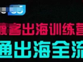 出海训练营基础课，​跑通出海全流程，实战案例拆解