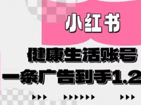 小红书AI健康生活账号，作品制作简单好变现，一条广告到手1.2w
