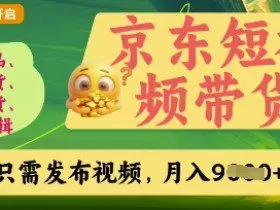 京东短视频带货，开启零门槛躺Z新时代【揭秘】