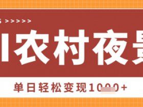 Deepseek制作农村夜景视频，一条视频点赞20W+，单日变现数张