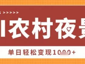 Deepseek制作农村夜景视频，一条视频点赞20W+，单日变现数张