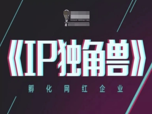 IP独角兽,孵化网红企业,ip教程