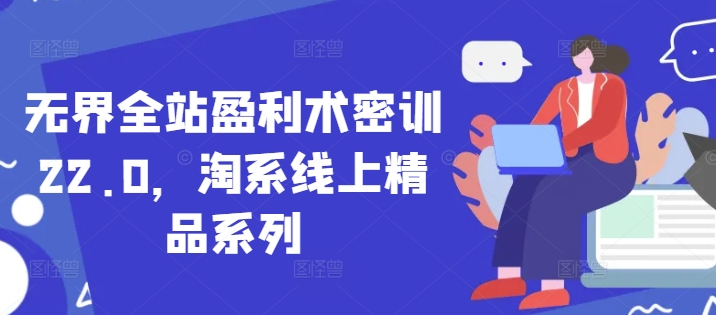 无界全站盈利术密训22.0,淘系线上精品系列