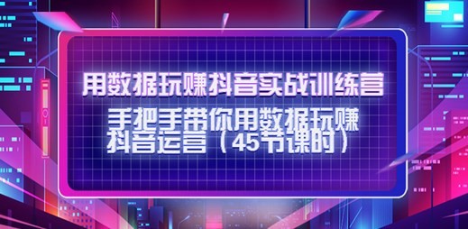 用数据玩赚抖音实战训练营:手把手带你用数据玩赚抖音运营