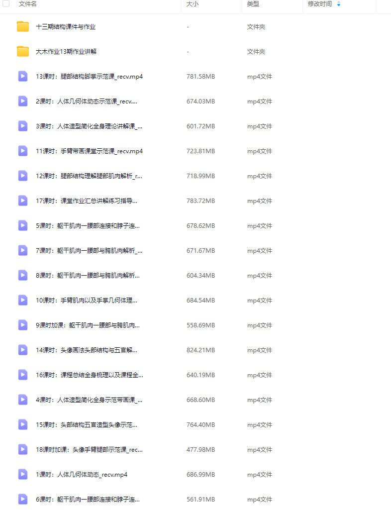 大木人体结构基础课第13期【画质高清有课件】